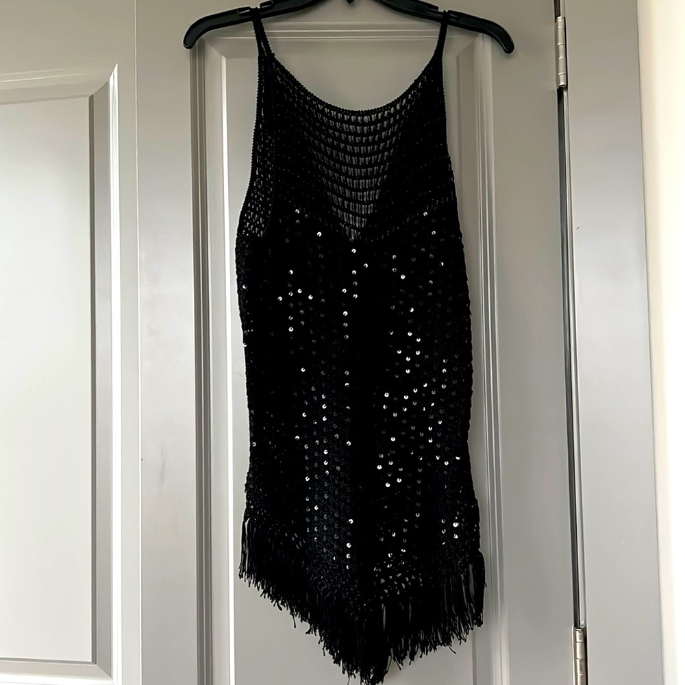Bebe Beaded and Sequin Top
